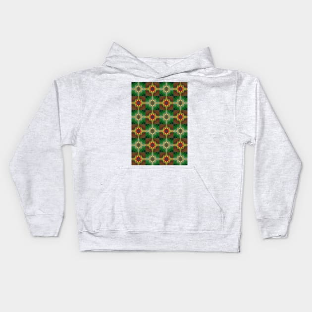 Math Flower tiles Kids Hoodie by denip